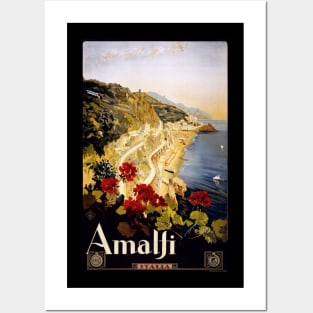 Vintage Travel Poster - Amalfi, Italy Posters and Art